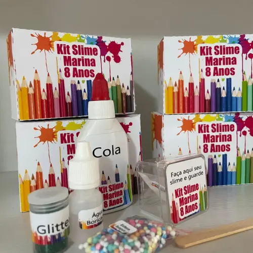 Kit Slime Caixa Pequena Pintando o Sete Embalagens Personalizadas