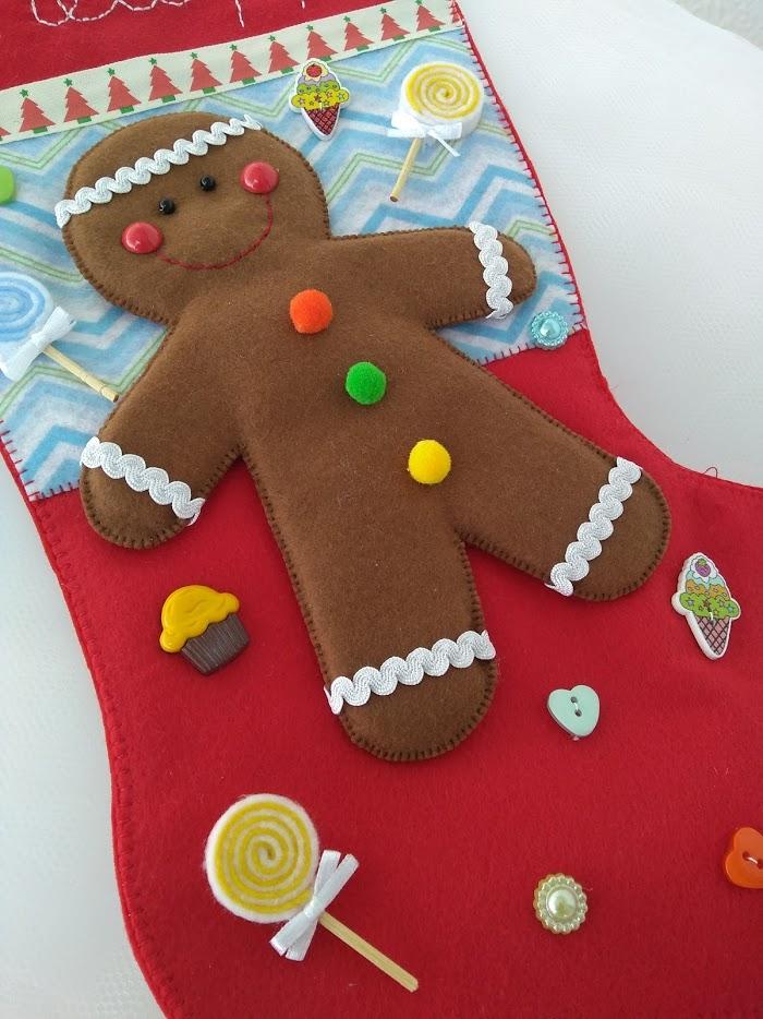 Bota Natal Gingerbread Biscoito Personalizada