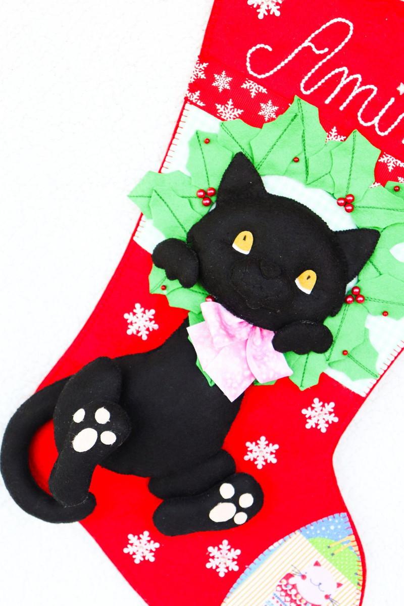 Bota de Natal Gato de Estimação Personalizada