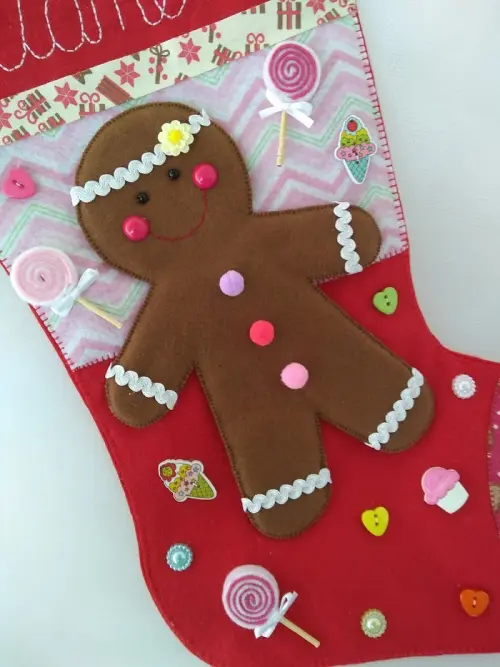 Bota de Natal Gingerbread Personalizada