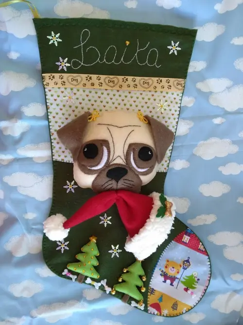 Bota Natal Bichinho de Estimação Personalizada