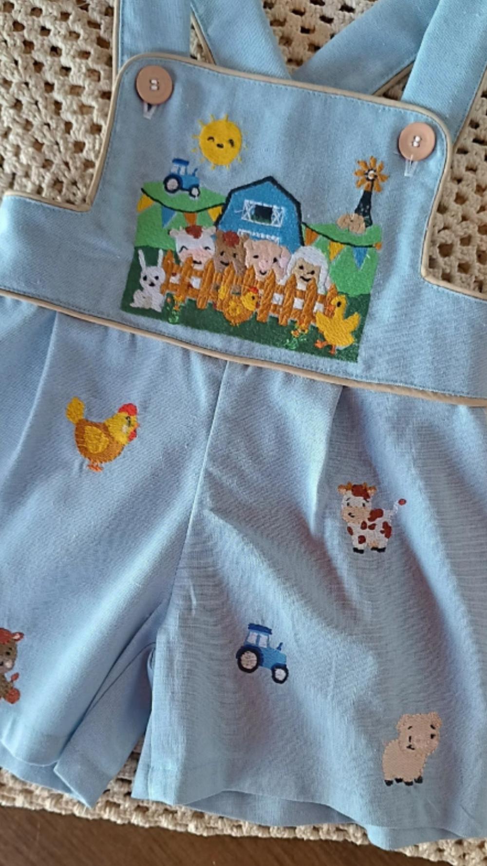 Roupas personalizadas de bichinhos da fazenda para bebês