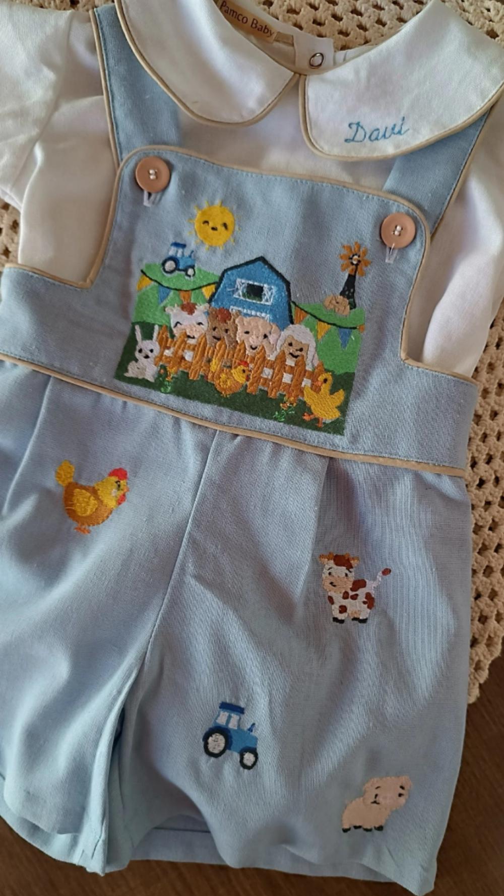 Roupas personalizadas de bichinhos da fazenda para bebês