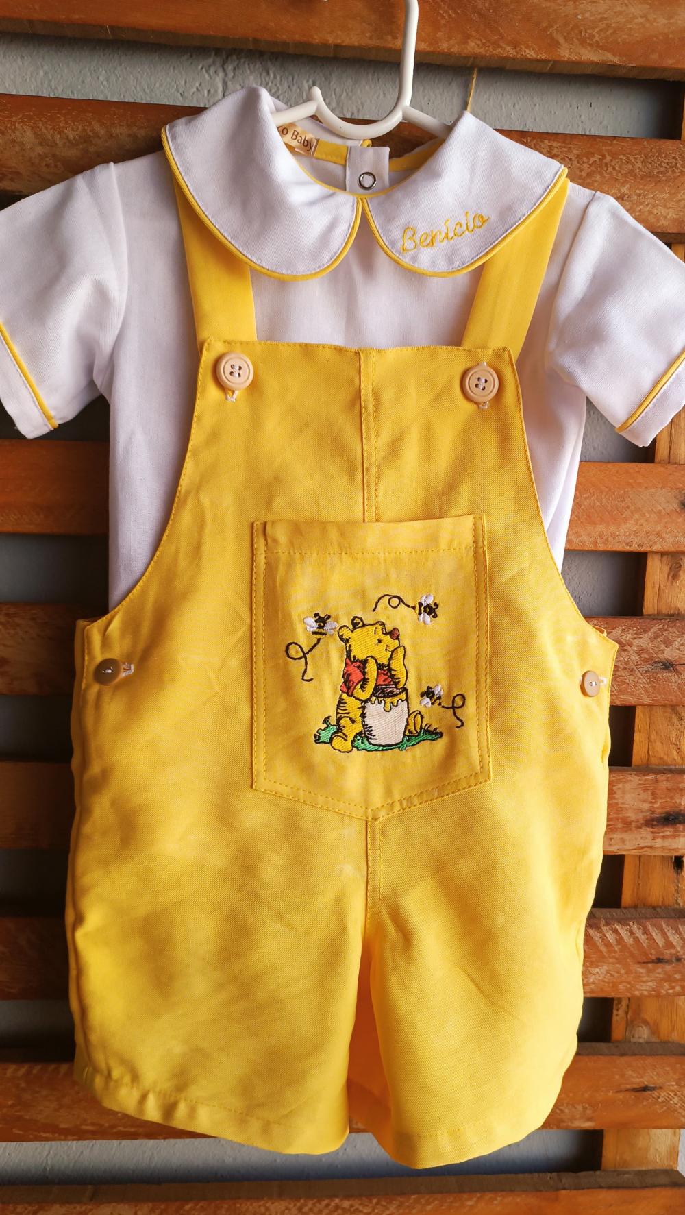 Roupa temática de ursinho personalizada para bebê