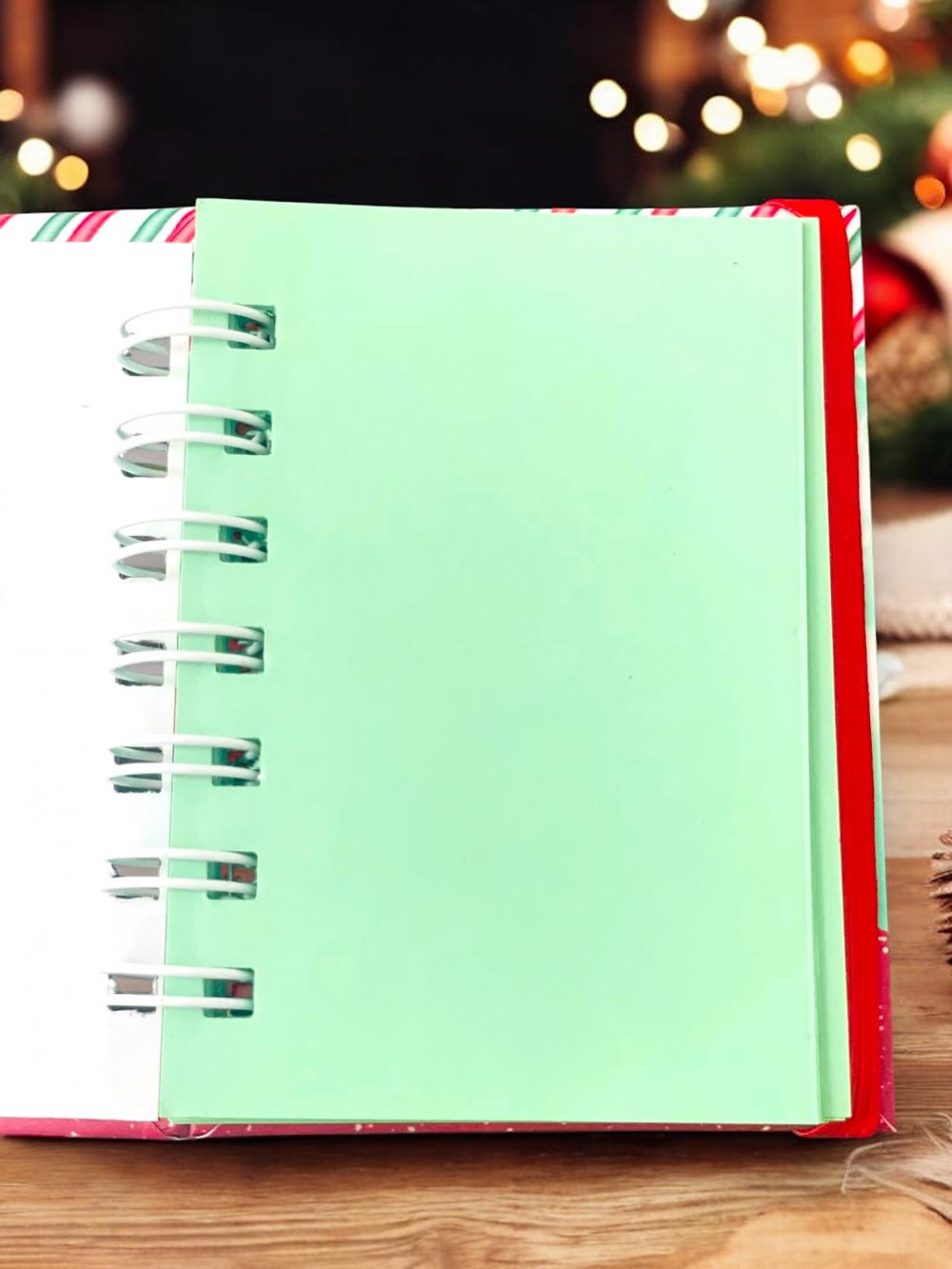 MINI CADERNO COLORIDO SEM PAUTA - NATAL