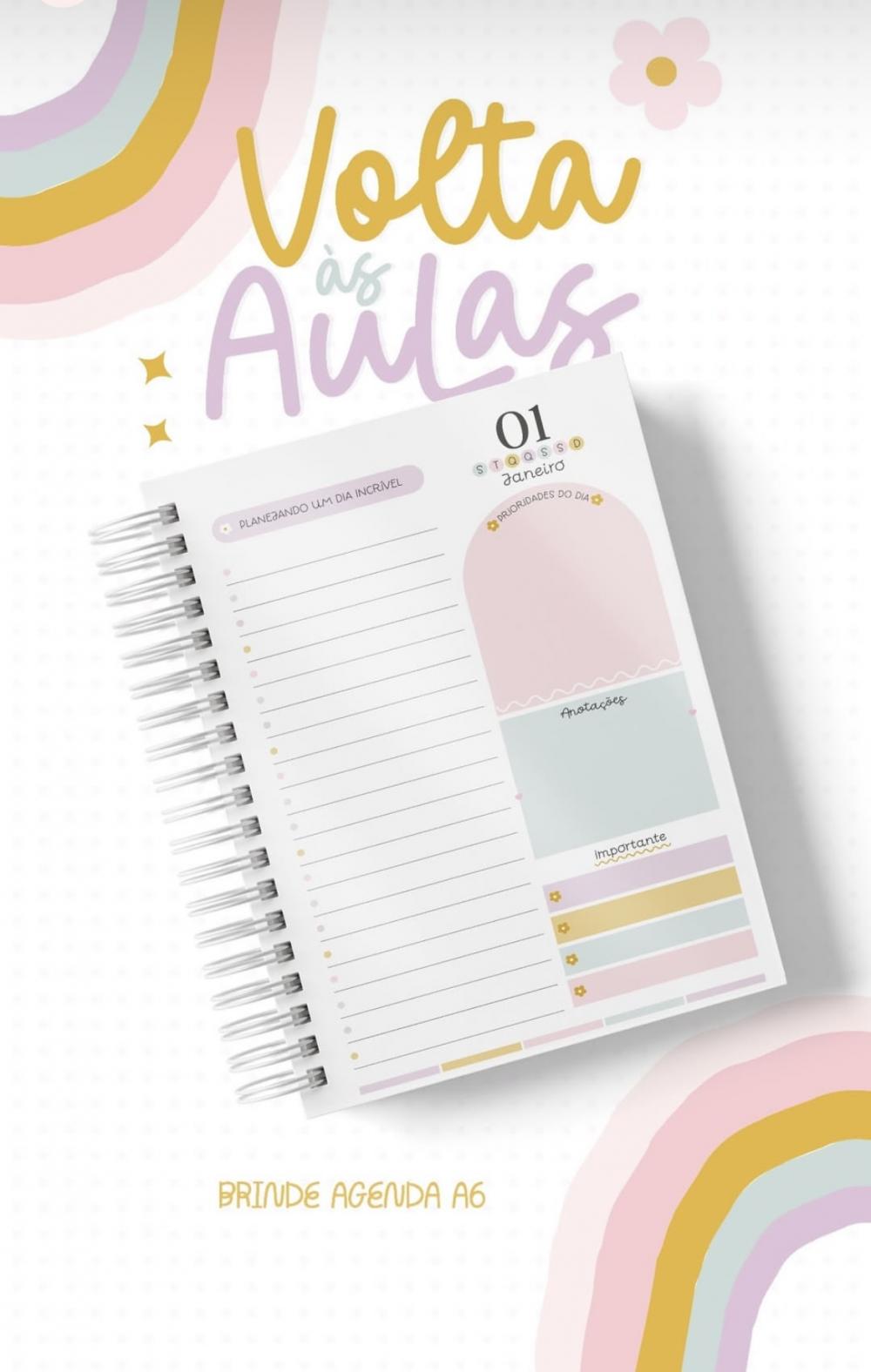 AGENDA ESCOLAR PERSONALIZADA TEEN  - VOLTAS AS AULAS