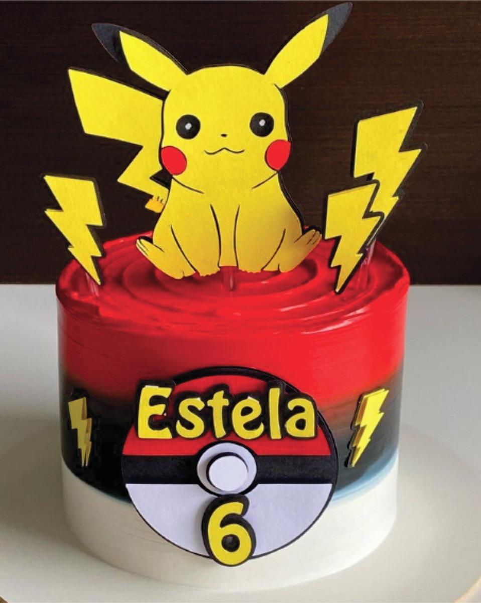 topo de bolo pikachu