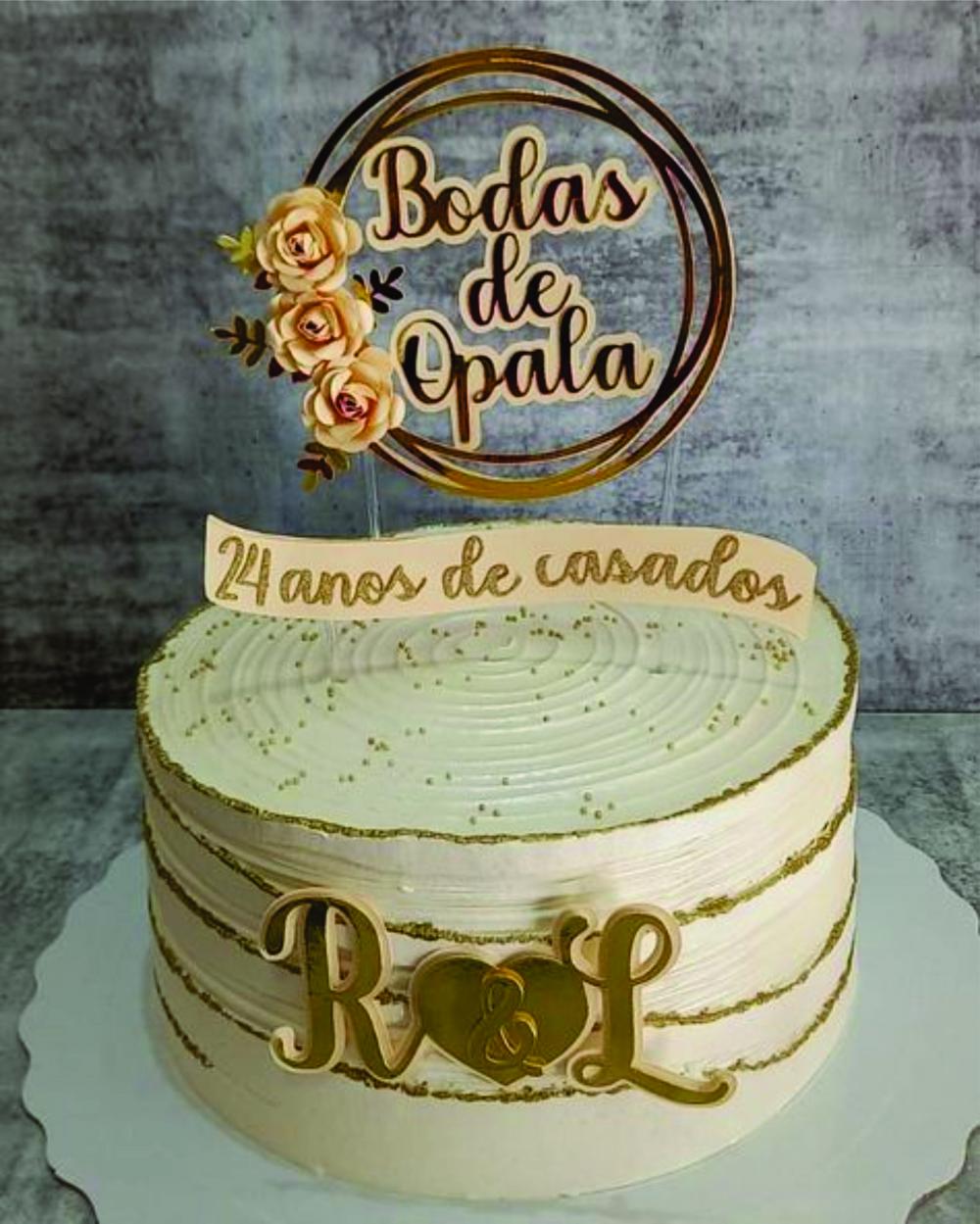 topo de bolo bodas de Erva