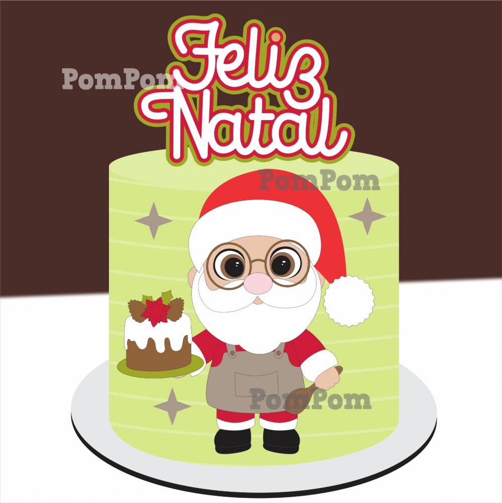 topo de bolo feliz natal