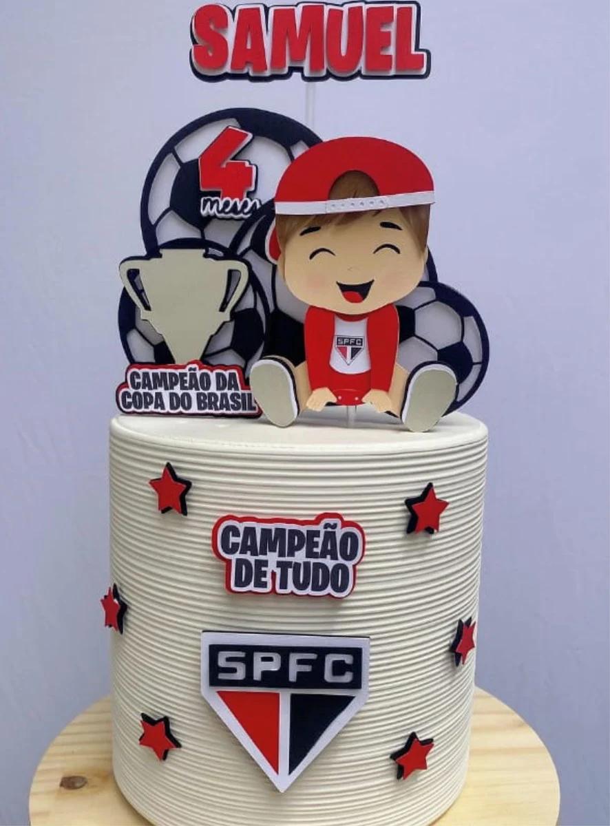 topo de bolo futebol