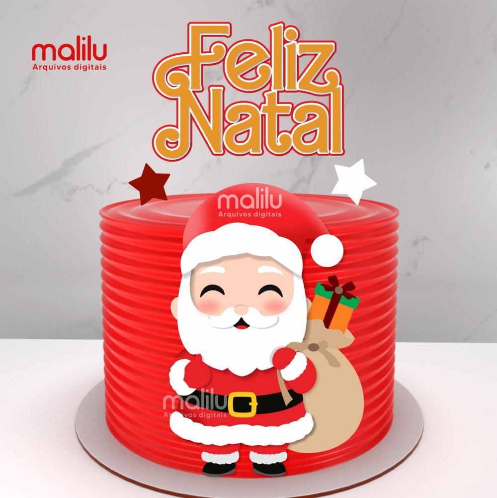 topo de bolo feliz natal