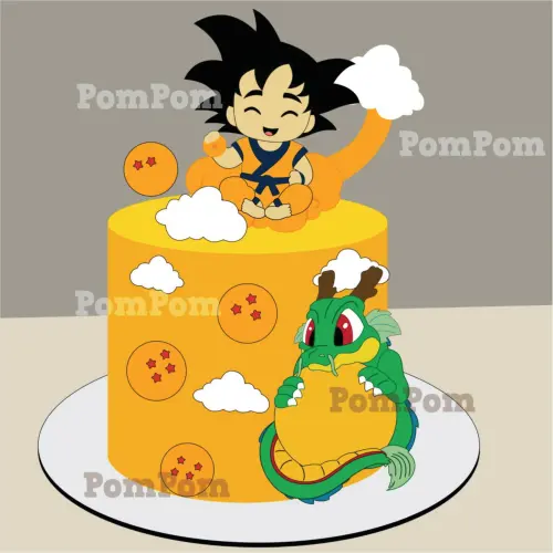 topo de bolo dragon ball z