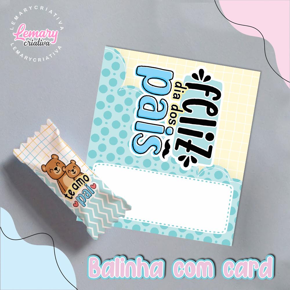 Bala Personalizada com Card Dia dos pais Mod.0001 (36 unidades)