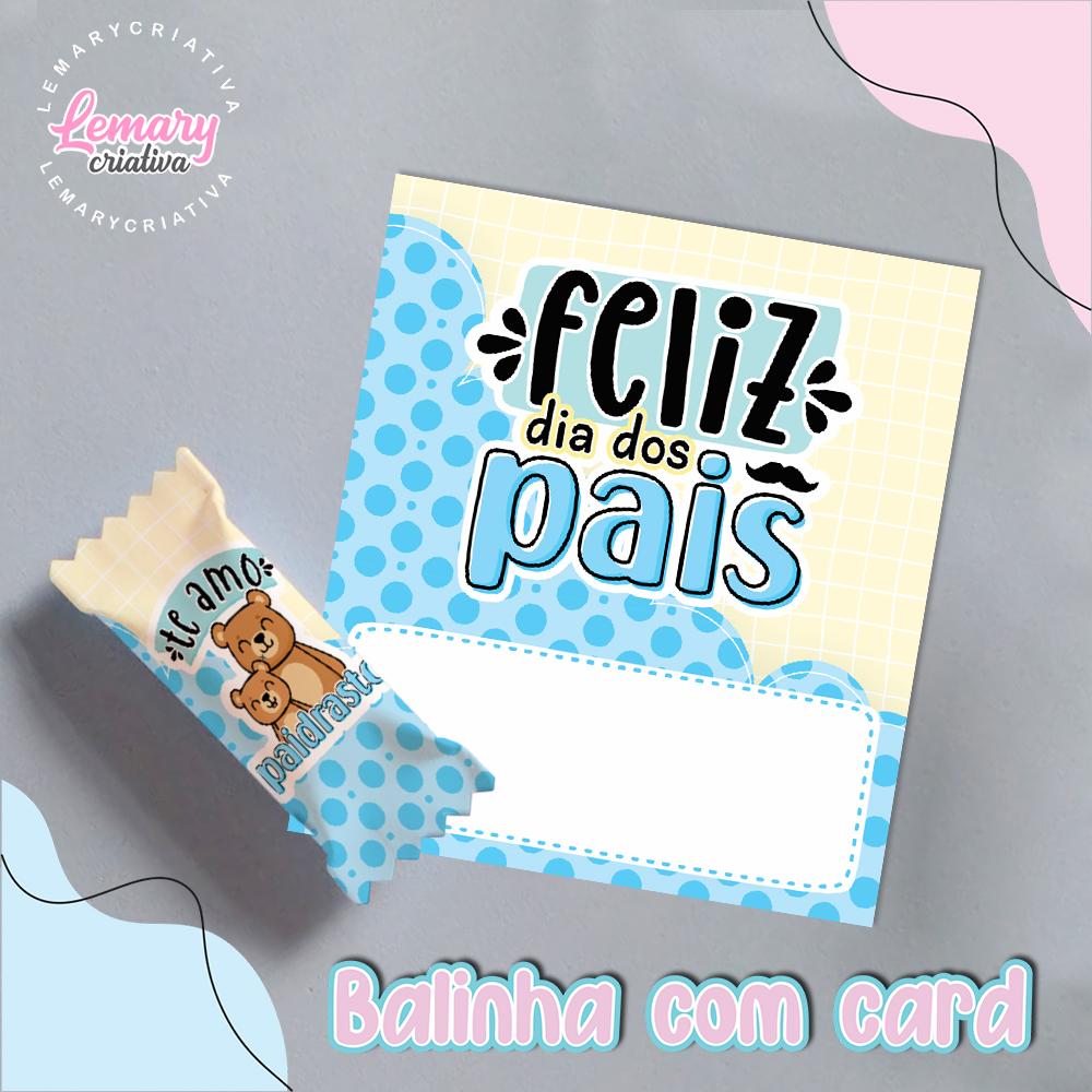 Bala Personalizada com Card Dia dos pais Mod.0002 (36 unidades)