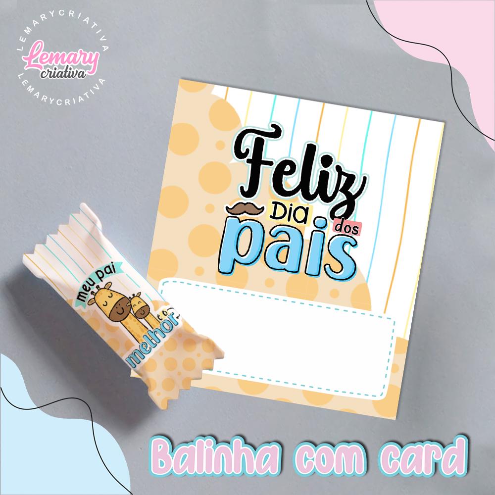 Bala Personalizada com Card Dia dos pais Mod.0004 (36 unidades)