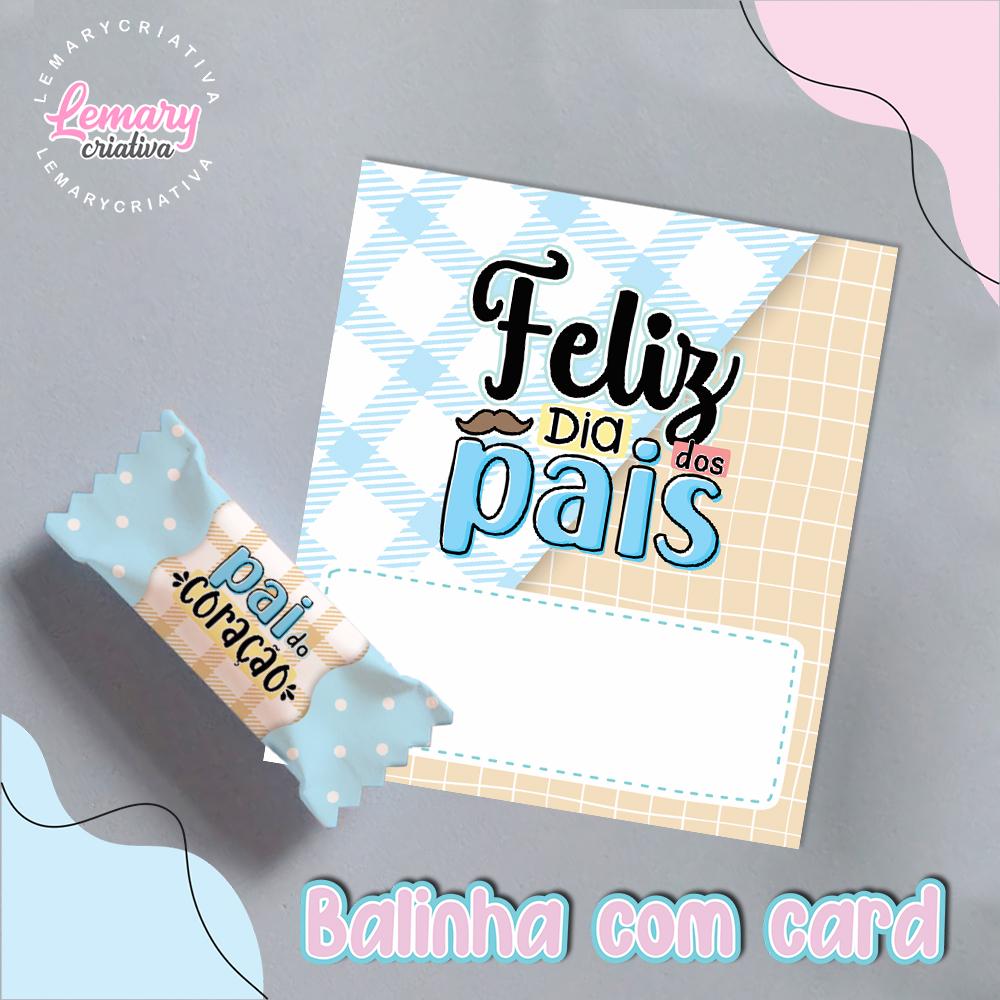 Bala Personalizada com Card Dia dos pais Mod.0008 (36 unidades)