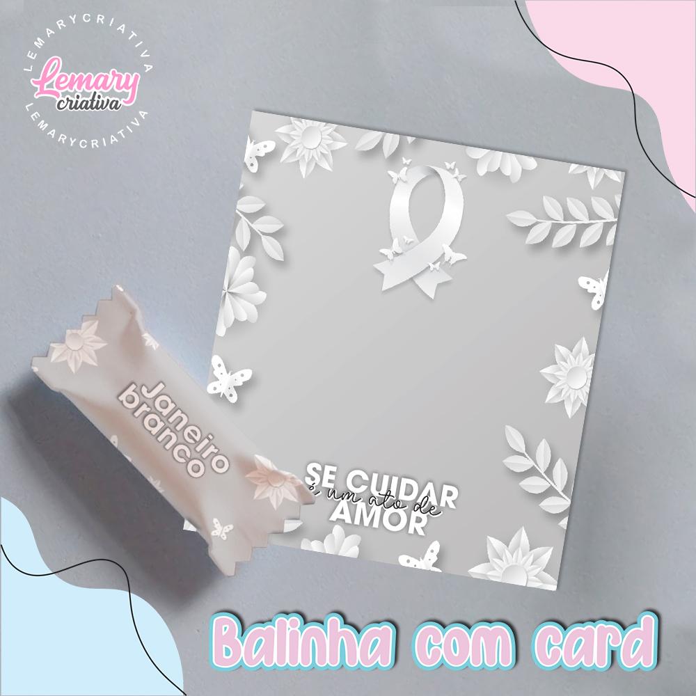 Bala Personalizada com Card Janeiro branco Mod.0001 (36 unidades)