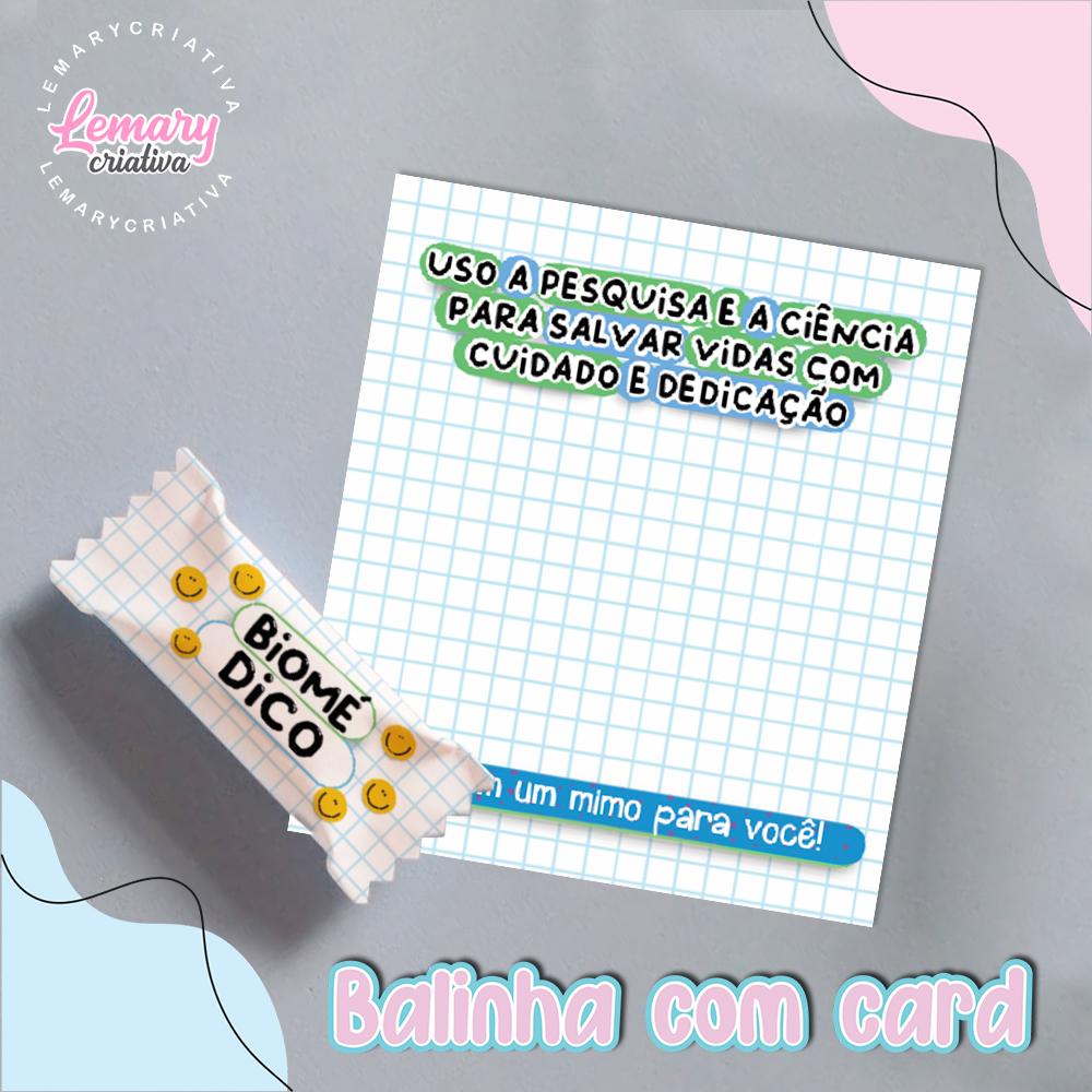 Bala Personalizada com Card Profissões Biomedicina  Mod.0002 (36