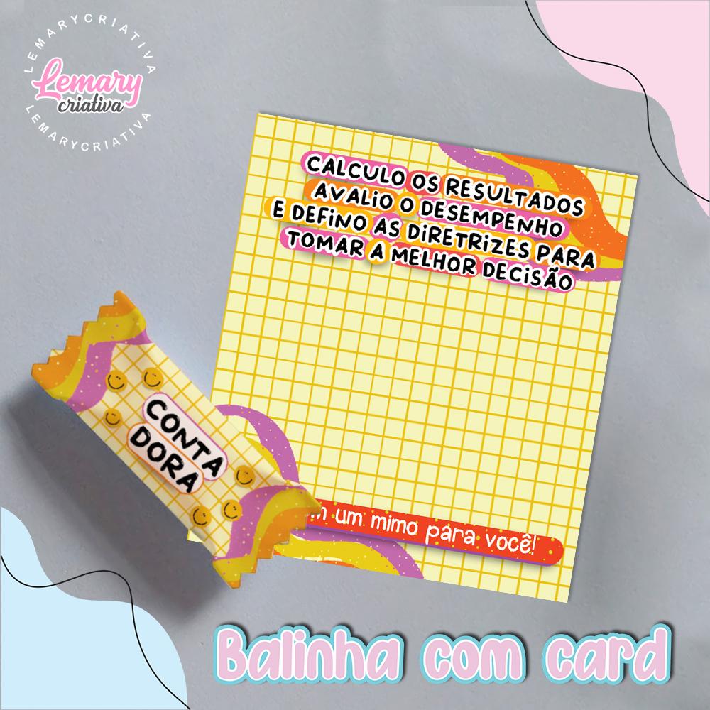 Bala Personalizada com Card Profissões Contador  Mod.0001 (36 un