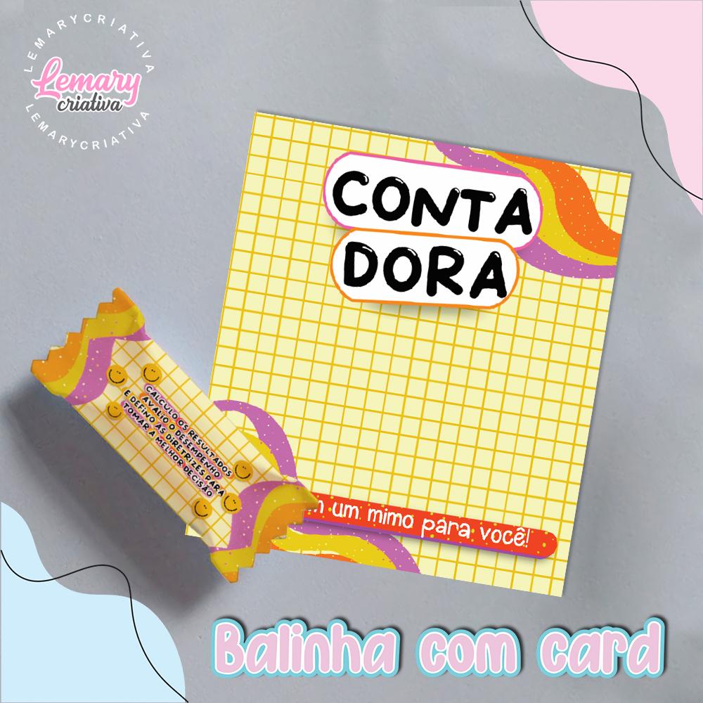 Bala Personalizada com Card Profissões Contador  Mod.0002 (36 un