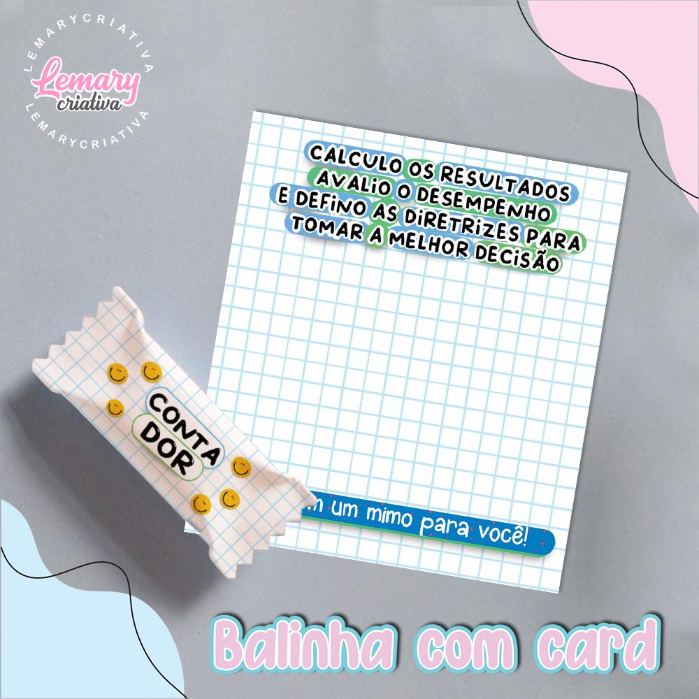 Bala Personalizada com Card Profissões Contador  Mod.0003 (36 un