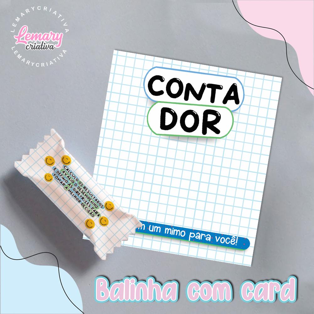 Bala Personalizada com Card Profissões Contador  Mod.0004 (36 un