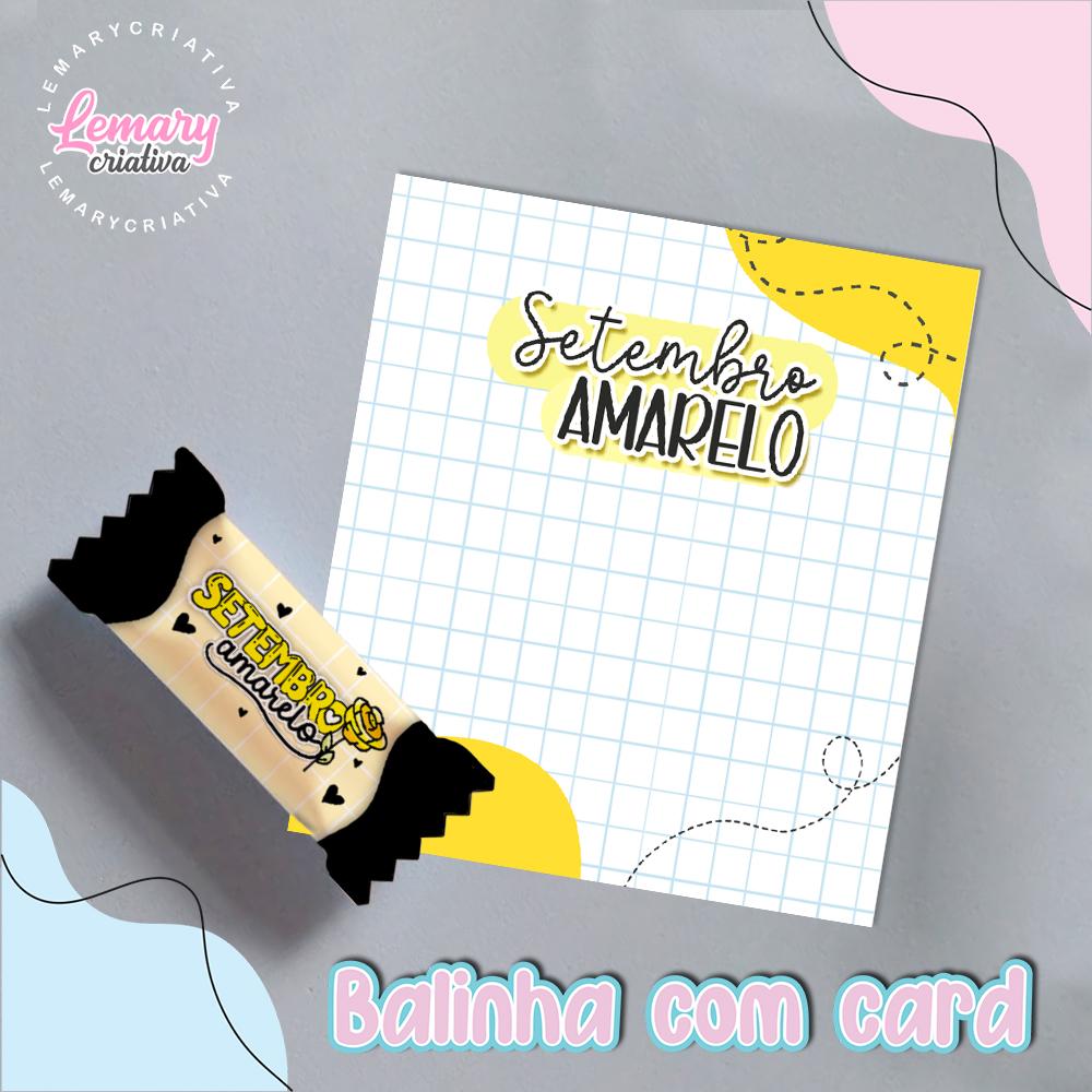 Bala Personalizada com Card Setembro amarelo  Mod.0007 (36 unidad