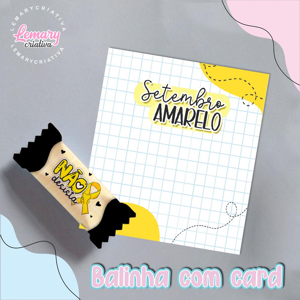 Bala Personalizada com Card Setembro amarelo  Mod.0008 (36 unidad