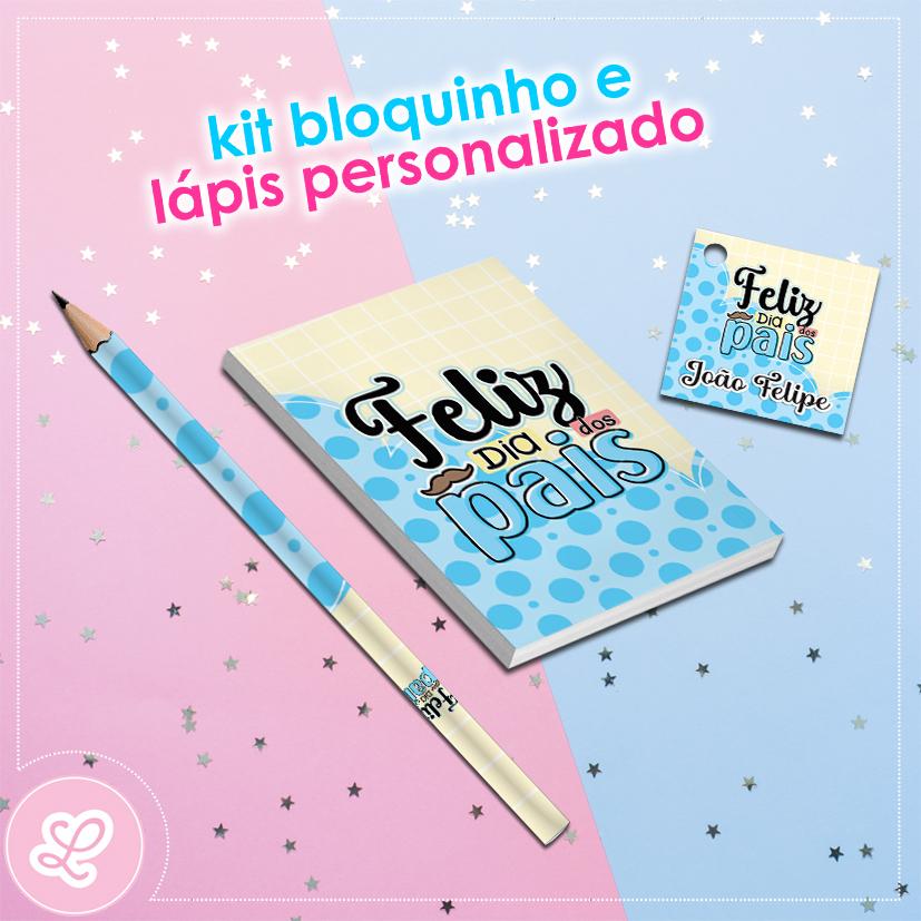 Kit Bloquinho Lápis e Tag Dia dos pais Mod.001 (20un)