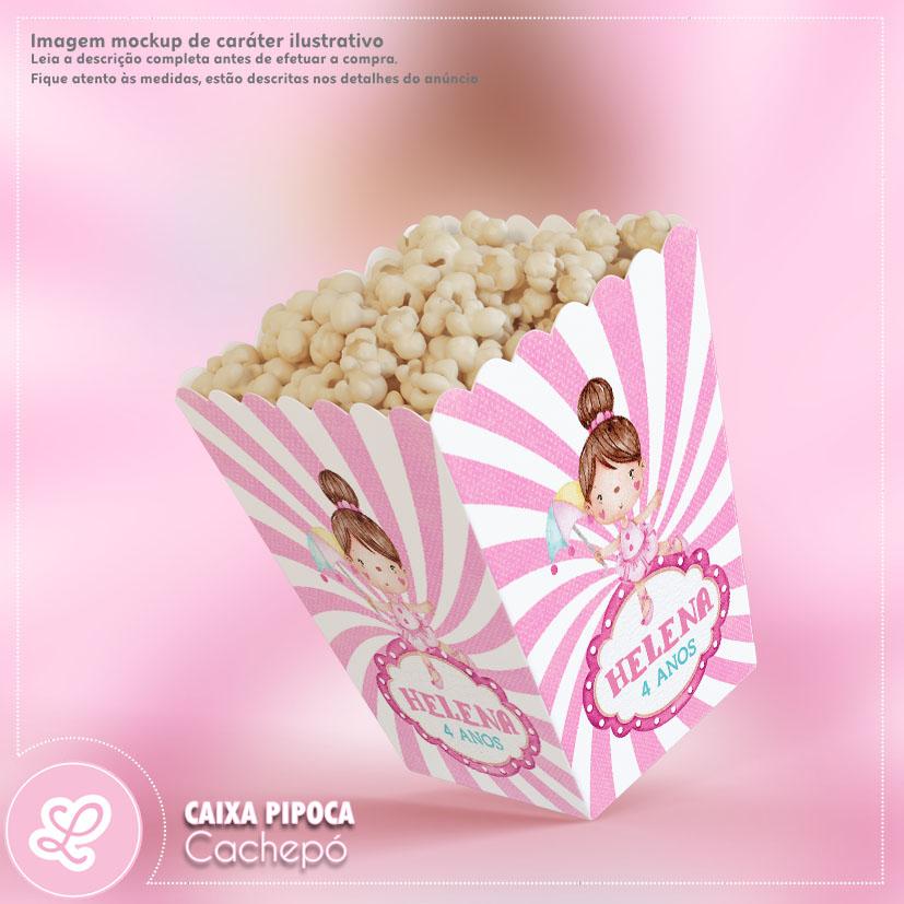 Caixa Pipoca (mini Cachepó) Circo rosa