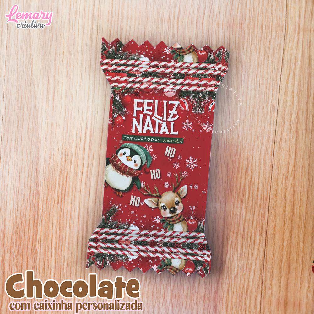 Chocolate com Caixa Personalizada Natal