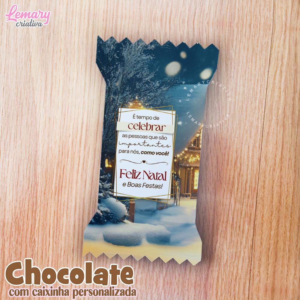 Chocolate com Caixa Personalizada Natal Mod.0002v