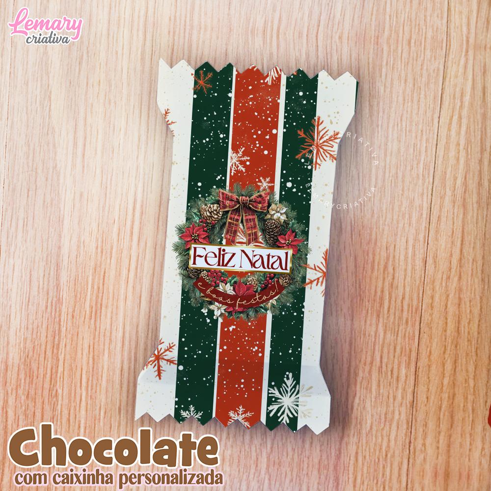 Chocolate com Caixa Personalizada Natal Mod.0003v