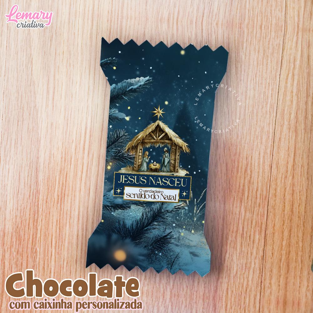 Chocolate com Caixa Personalizada Natal Mod.0004v