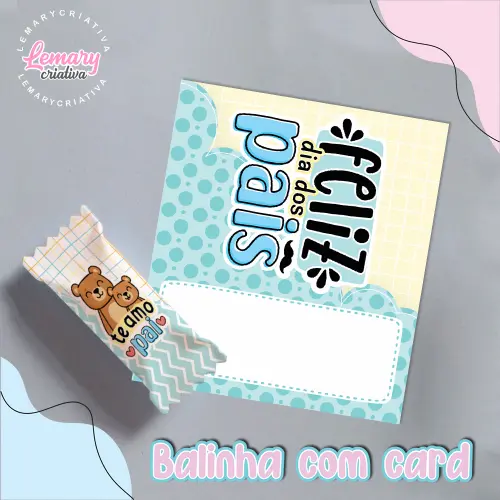 Bala Personalizada com Card Dia dos pais Mod.0001 (36 unidades)