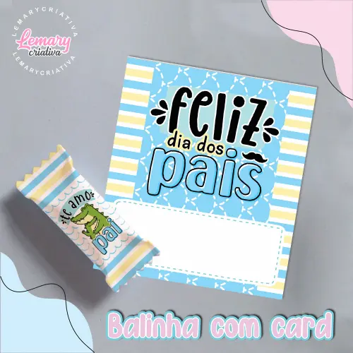 Bala Personalizada com Card Dia dos pais Mod.0003 (36 unidades)