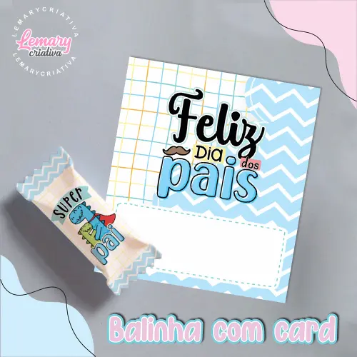 Bala Personalizada com Card Dia dos pais Mod.0007 (36 unidades)