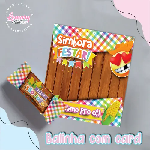 Bala Personalizada com Card Festa junina Mod.0009 (36 unidades)