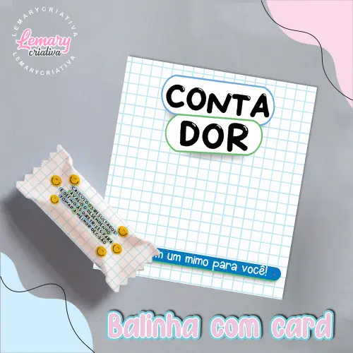 Bala Personalizada com Card Profissões Contador  Mod.0004 (36 unidades)