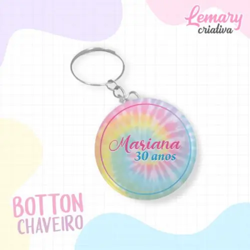 Chaveiro Tie Dye Mod 00003 (10un)