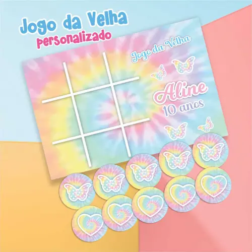 Jogo da Velha Personalizado Tie Dye Mod. 001 (10un)