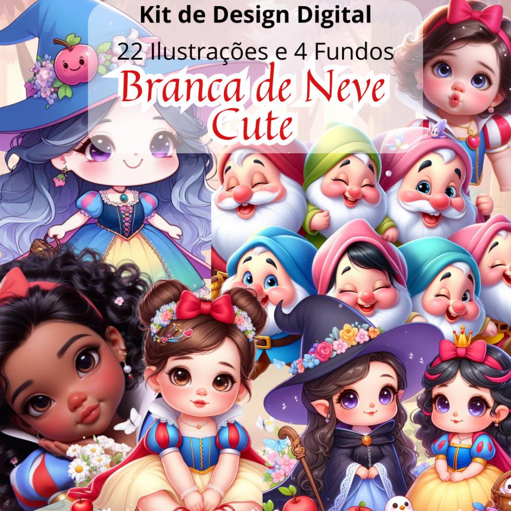 Arquivo Digital Kit Branca de Neve Cute