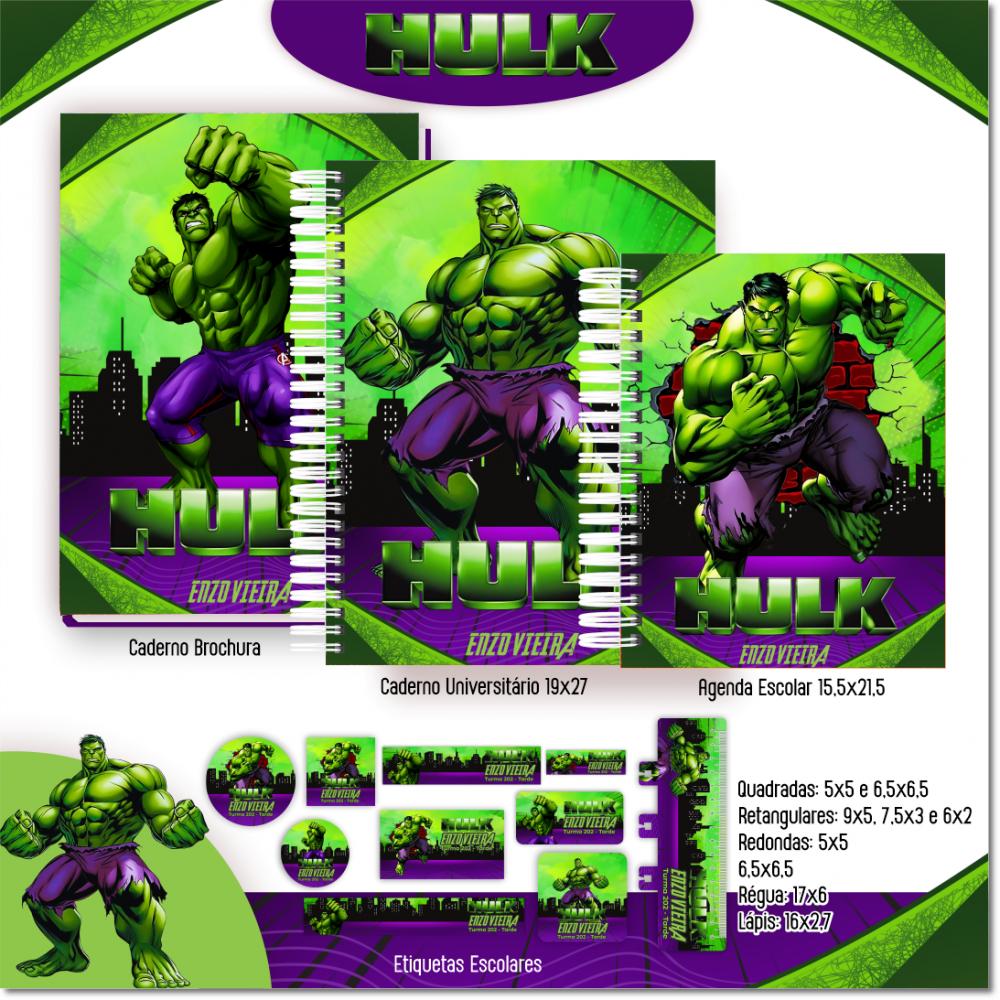 Arquivo Digital Combo Escolar Hulk