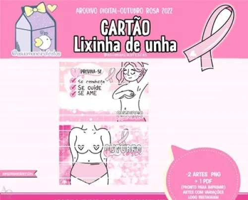 ARQUIVO DIGITAL CARTÃO LIXA OUTUBRO ROSA