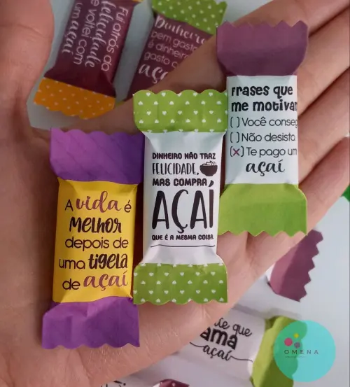 100 Balas Personalizadas Açaí