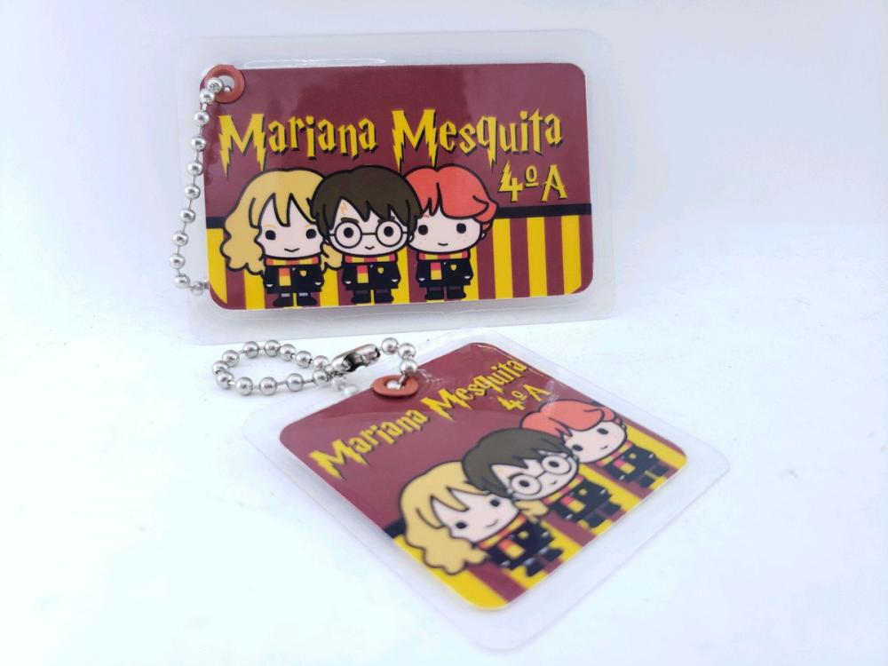 Tag Chaveiro Escolar Harry Potter para Mochila e Lancheira