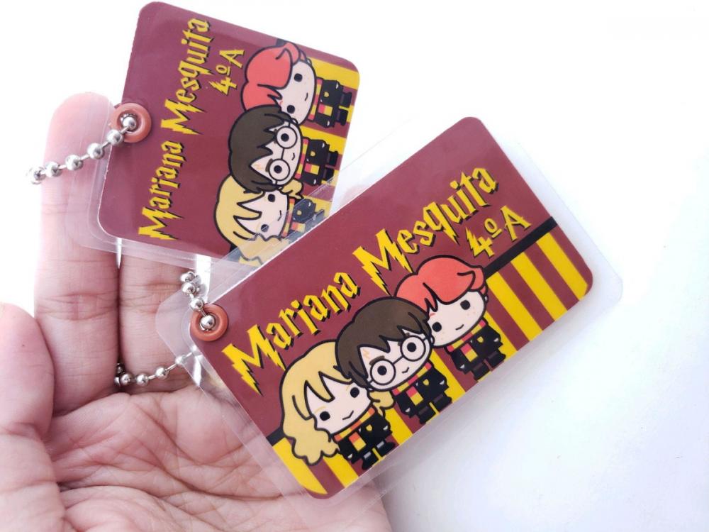 Tag Chaveiro Escolar Harry Potter para Mochila e Lancheira