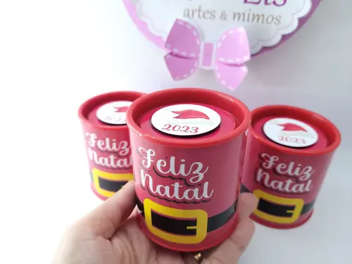 Tubolata de Natal Lembrancinha Personalizada Papai Noel