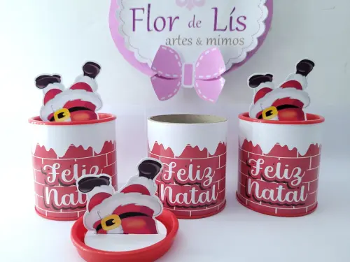 Tubolata de Natal Papai Noel Lembrancinha Personalizada