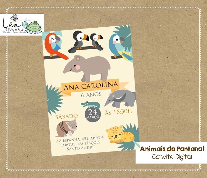 Convite Digital Animais do Pantanal